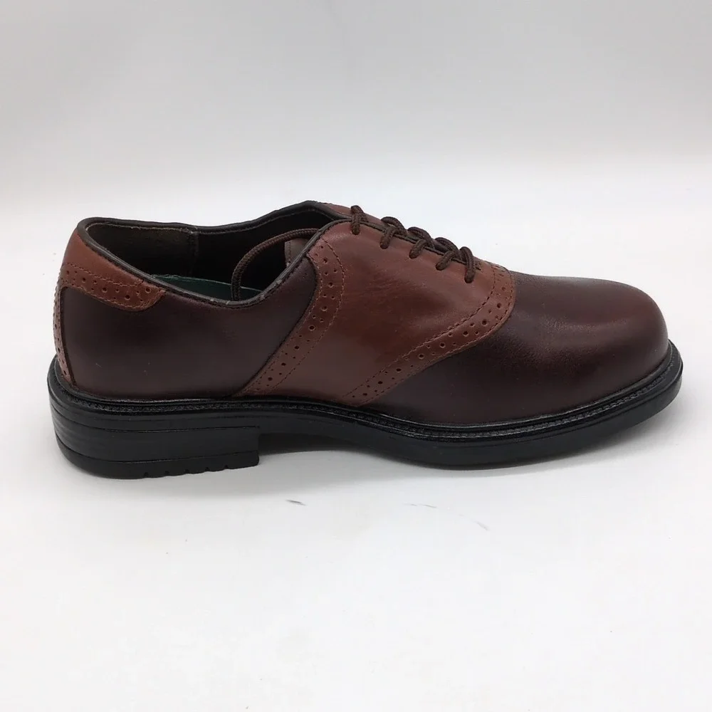Nunn Bush Shoes Mens Monroe Brown 8 Leather Oxfords Saddle Dress Comfort